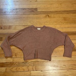Rag Poets Cropped Sweater Chunky Knit